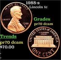 Proof 1988-s Lincoln Cent 1c Grades GEM++ Proof De