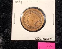 1851 ONE CENT