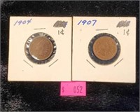 1904 AND 1907 WHEAT PENNIES