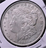 1921 MORGAN DOLLAR AU