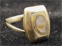 Sterling .925 & Abalone Ring Sz 6