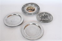 Vintage Collectible Pewter Plates Dec. of Ind.