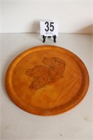 Wood Tray with Etched Dogs Design