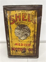 Shell Medium Motor Oil 4 Gallon Tin