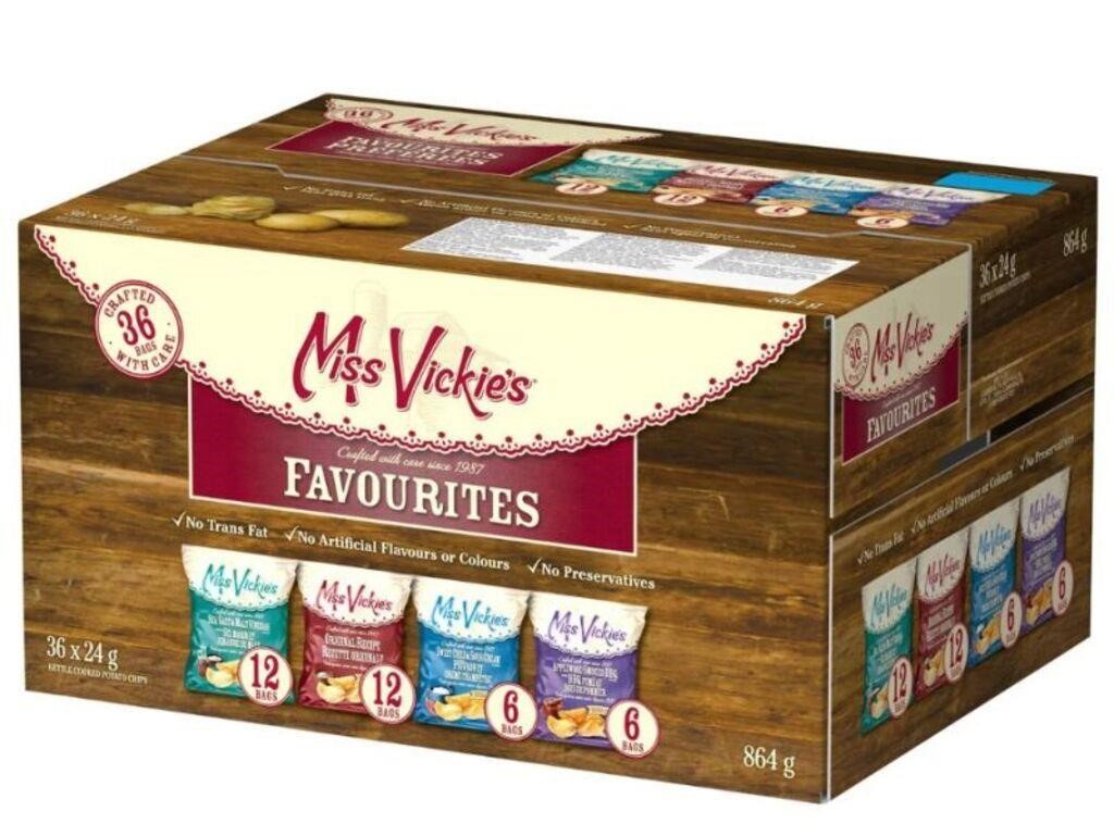 36-Pk Miss Vickie's Potato Chips Variety Pack,