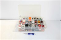 MATCHBOX AND HOTWHEELS CARS IN STORAGE CASE