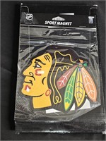 NHL LICENSED SPORT MAGNET CHICAGO BLACKHAWKS BY