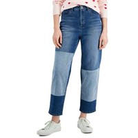 $40  StyleCo Women's Two Tone Crop Jeans Blue 18