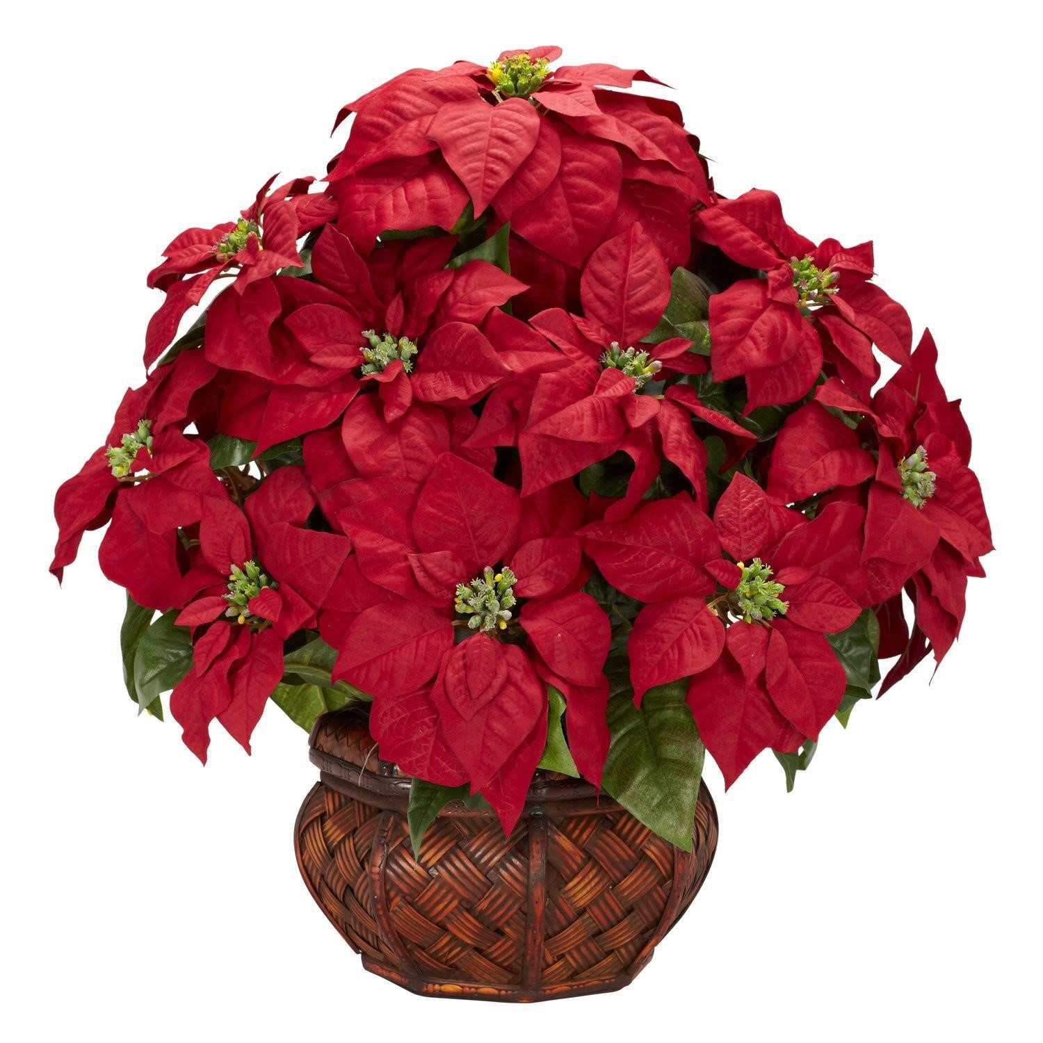 Nearly Natural 1265 22in. Poinsettia with
