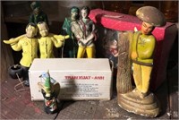 Group of Vintage Asian Figurines. Lot of 9