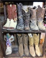 Selection of Western Boots, Some without Mate