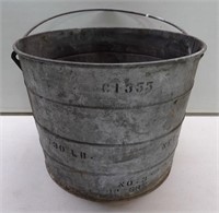 Galvanized Metal Grease Bucket