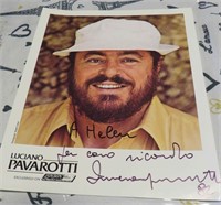 1982 Luciano Pavarotti Autographed Concert Photo