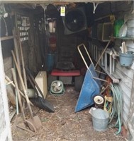 Contents of Shed, MTD Mower, Yard Tools,