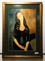 Amedeo Modigliani "Jeanne Hebuterne" Framed