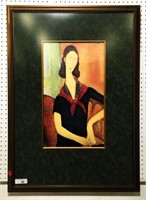 Amedeo Modigliani "Jeanne Hebuterne" Framed