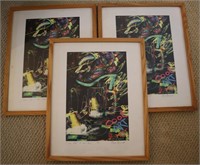 3pc Signed Cool Art 4 Hot Times Prints