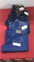 3 pair jeans Wrangler size 11 and 20x size 11/12
