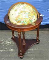 20" Dia World Globe on Wood Base Stand