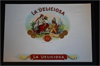 La Deliciosa Vintage Cigar Label Stone Lithograph