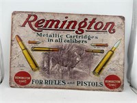 Remington metal sign reproduction