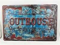 Outhouse metal sign reproduction