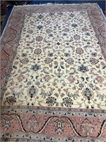 Hand Knotted Indo Tabriz Rug 10.8x7.8 ft