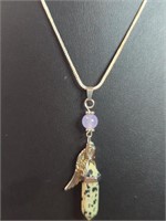925 stamped 18-in chain with angel wing chakra
