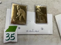 22k gold baseball cards