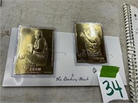 22k gold baseball cards