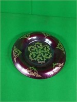 Signed Fenton Irredescent Purple Plate