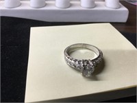 Silver Colored, Diamond Looking Ring, Size 12?