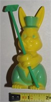 Vtg Rosbro Plastic Easter Bunner Rabbit Figure