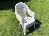 Plastic Lawn Chairs, Qty: 3