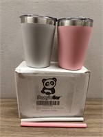 PANDAEAR 2 PACK KIDS STAINLESS STEEL TUMBLER...