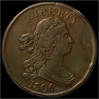 1806 Draped Bust Half Cent NEARLY UNCIRCULATED