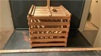 VINTAGE LARGE EGG CRATE WITH DIVIDERS