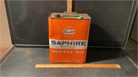 VINTAGE GULF SAPHIRE OIL CAN