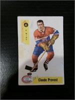 Carte de hockey Claude Provost 1958