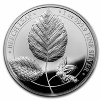 2023 Germania Beech Leaf 1 Oz Silver Round Proof