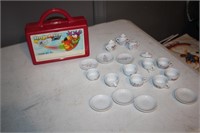 Mini tea set, Vintage school box