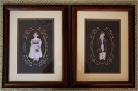 2pc Signed Boy & Girl Prints