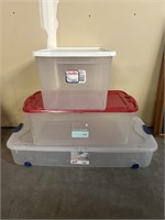 (3) 66 qt. Storage Totes