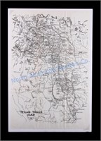 Early 1900's Texas Trails Map
