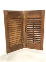 Vintage wood window shutter