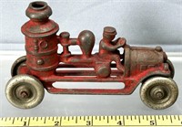 Antique Cast Iron Fire Pumper Toy See Photos for