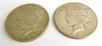 (2) 1924 Silver Peace dollars