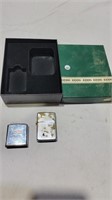 Zippo lighter and tape measure with box