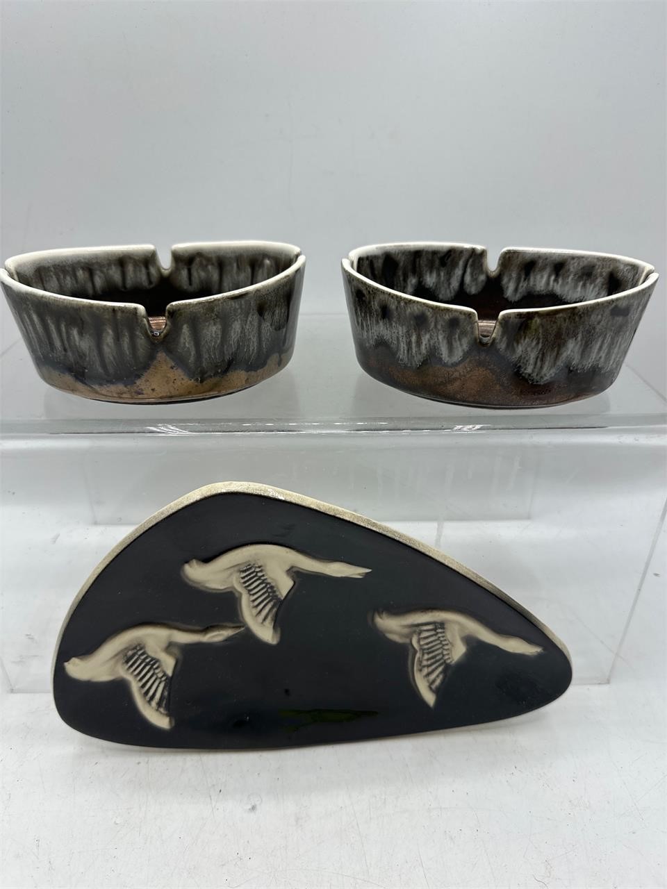 Vintage Shawnee pottery ashtrays