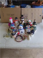 Lot of snowmen decorations